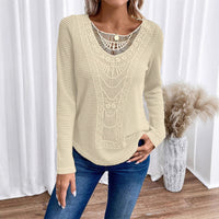 Cream Lace Knit Sweater