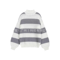 High-Neck Knit Sweater