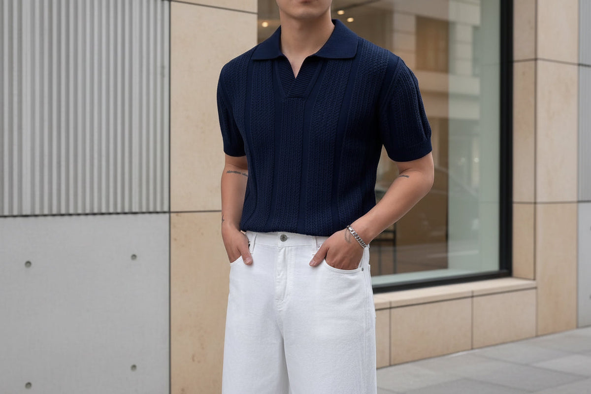 Men’s Hollow Mesh Polo Shirt
