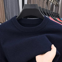 Men’s Classic Knit Sweater – Round Neck Long Sleeve Casual Pullover