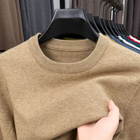 Men’s Classic Knit Sweater – Round Neck Long Sleeve Casual Pullover