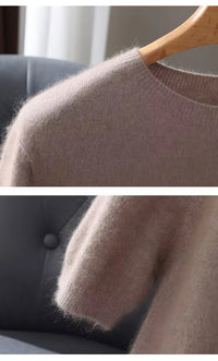 Men’s Short-Sleeve Knit Sweater - Cashmere-Feel Knit Tee