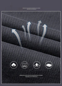 Men’s Slim Straight Stretch Twill Trousers – Smart Casual Cotton Pants
