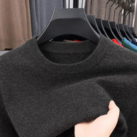 Men’s Classic Knit Sweater – Round Neck Long Sleeve Casual Pullover