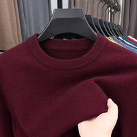Men’s Classic Knit Sweater – Round Neck Long Sleeve Casual Pullover