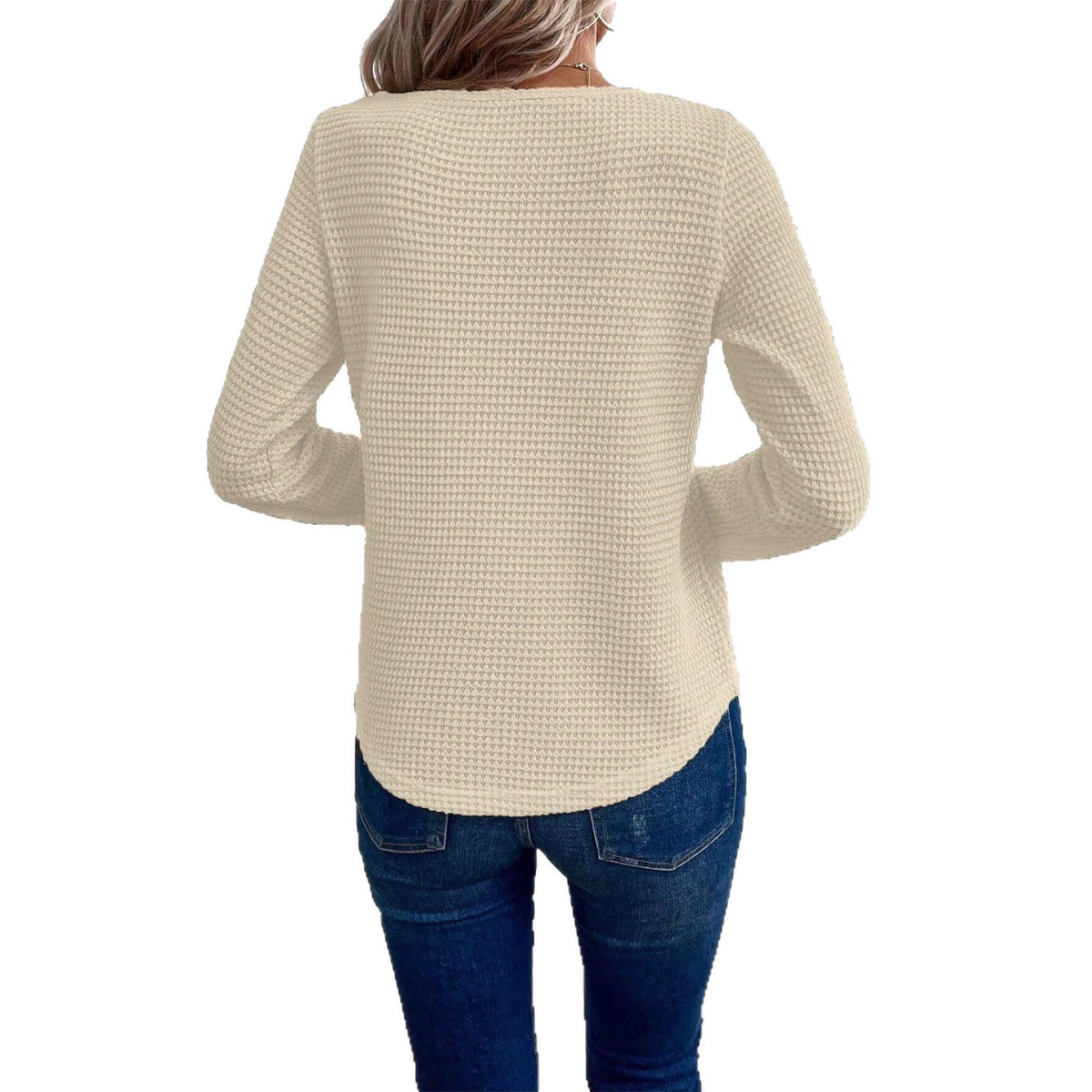 Cream Lace Knit Sweater