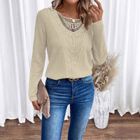 Cream Lace Knit Sweater