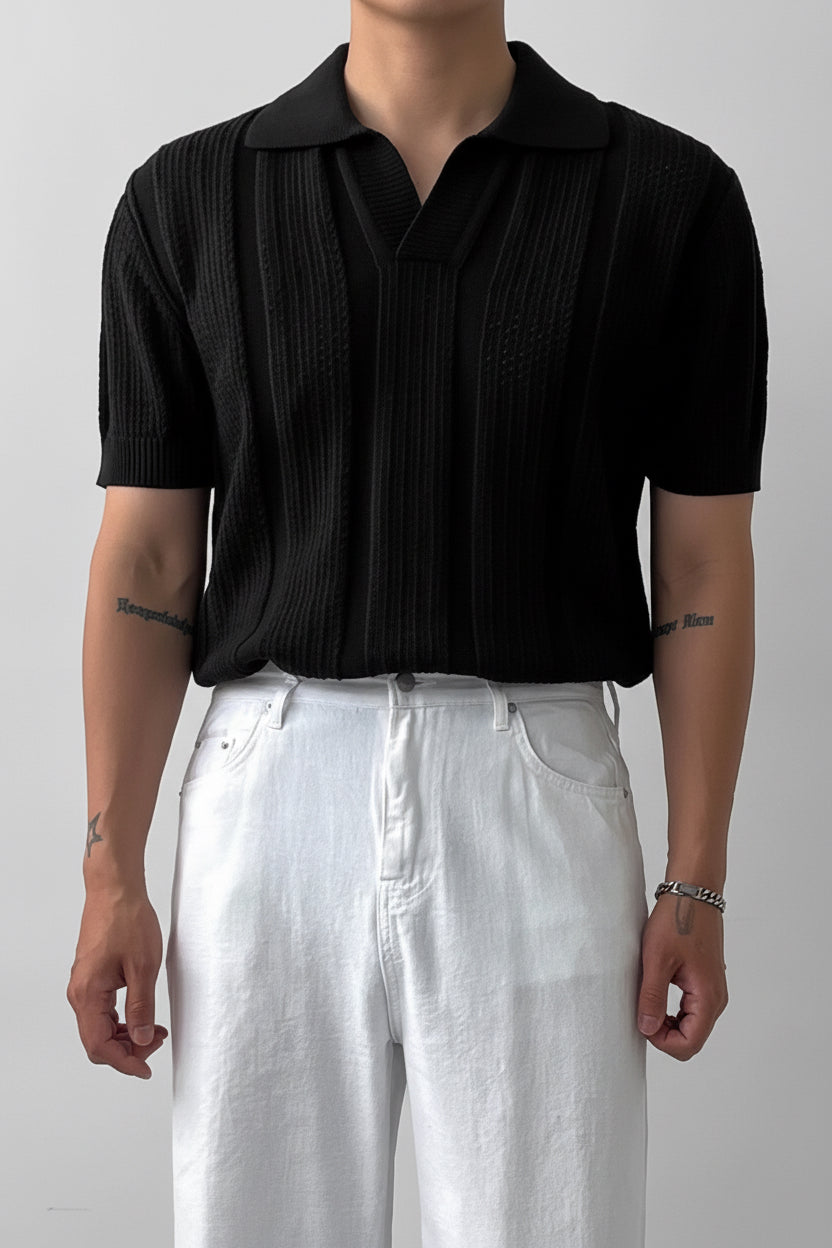 Men’s Hollow Mesh Polo Shirt