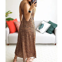 Ladies Leopard Print Maxi Dress