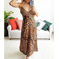 Ladies Leopard Print Maxi Dress