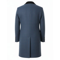 Men's 3/4 Long Overcoat Jacket Herringbone Tweed Coat Peaky Blinders