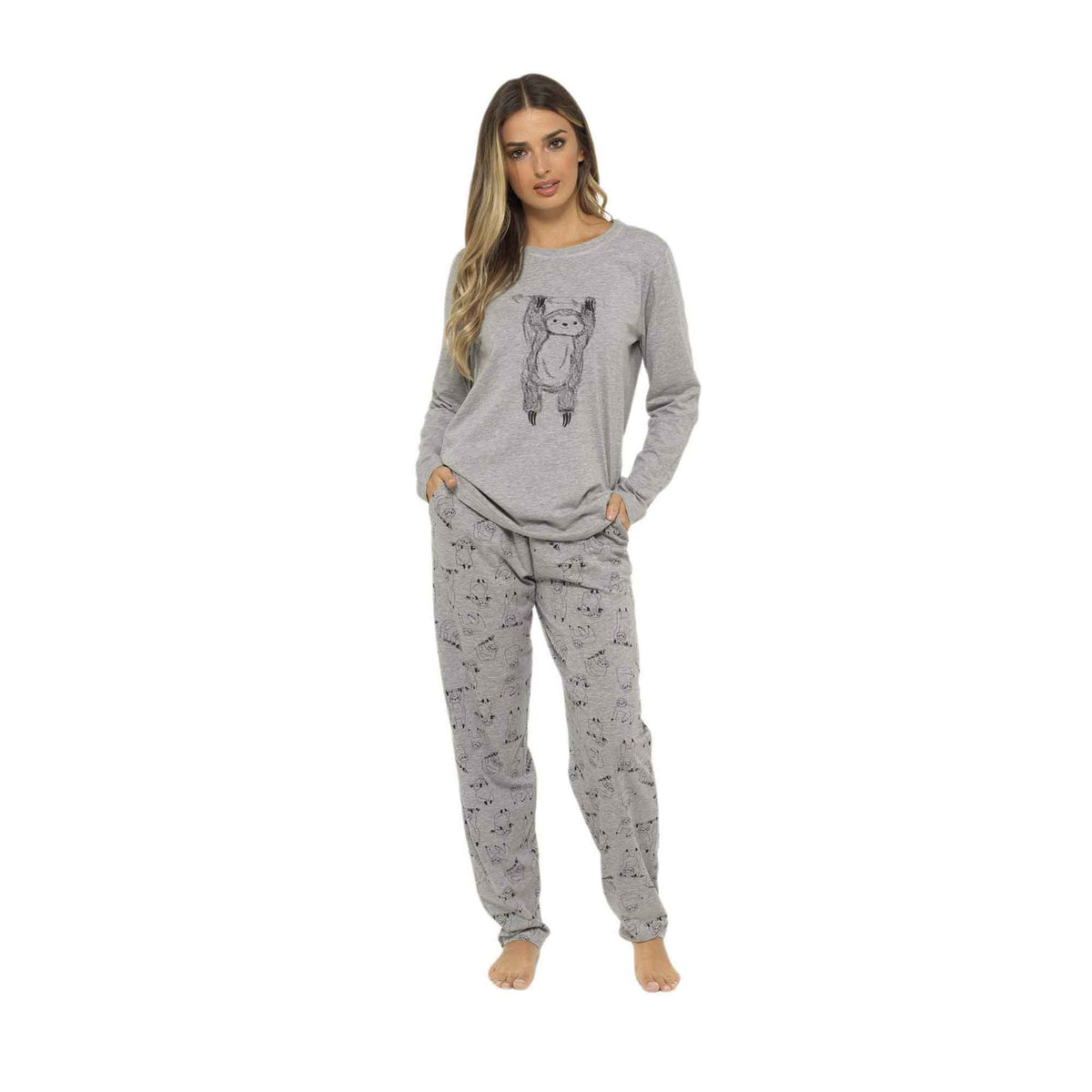 Daisy Dreamer Women's Cotton Pyjama Set With Elasticated Patterned Bottoms Super Soft Cosy Sleepwear