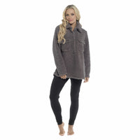Daisy Dreamer Women's Sherpa Lounge Set With Double Pocket Top And Leggings Ultra-Soft